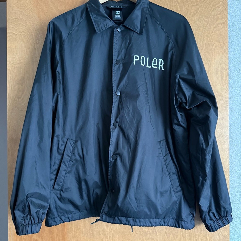 Poler Men's Navy Windbreaker Coach Jacket